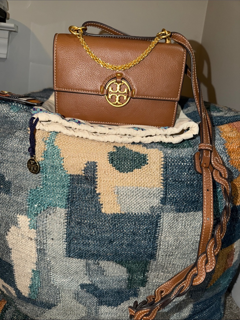Tory Burch Miller Small Convertible Shoulder Bag – Cognac/Saddle - Picture 2 of 10